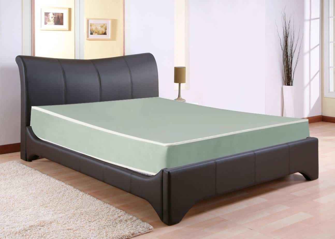 the Continental Sleep Waterproof Vinyl Orthopedic Mattress laid on a bed