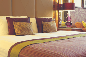 plush looking mattress in a hotel room