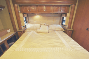 A stunning king size RV mattress made with pillows
